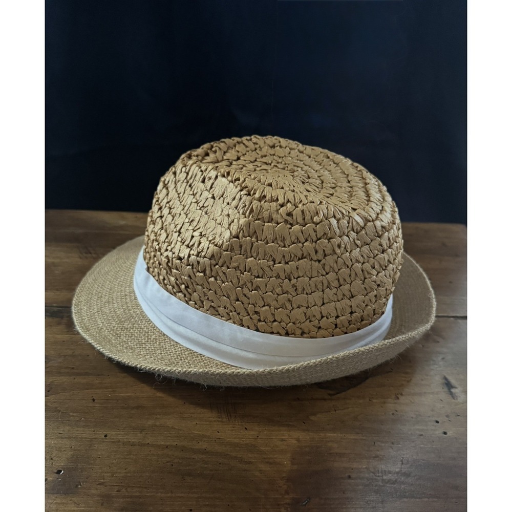 Fedora with White Band Unisex One-Size Steve Madden Straw